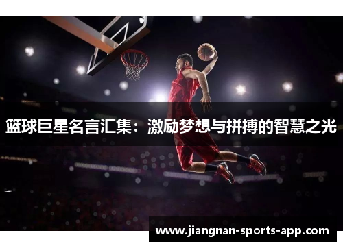 篮球巨星名言汇集：激励梦想与拼搏的智慧之光